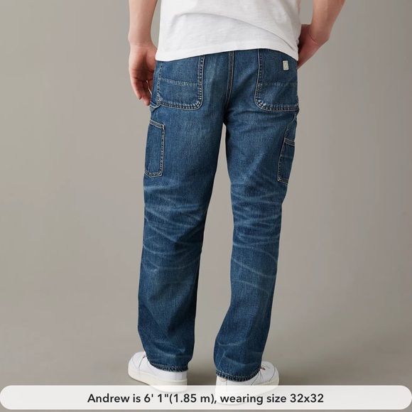 American Eagle Outfitters Other - Men’s American Eagle AE Flex Baggy Loose Fit Carpenter Pants Jeans Size 30x32